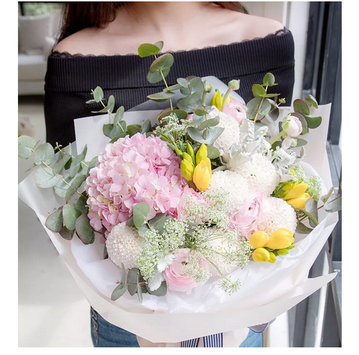 女神配鲜花