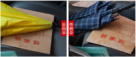反向伞与传统伞的对比