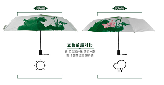 遇水变色伞