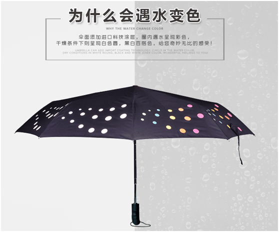 遇水变色伞